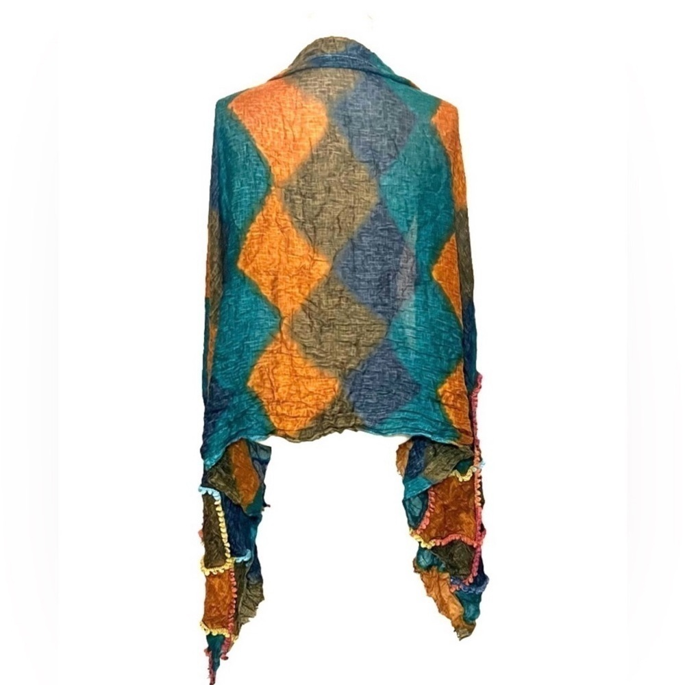 Chico's Multi Color Patchwork Scarf - Picture 4 of 6